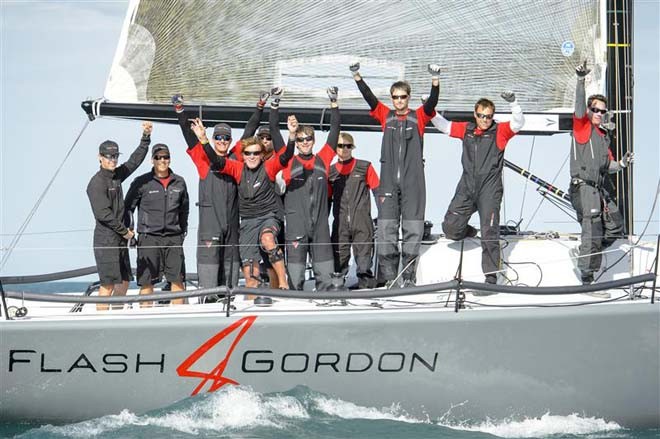 FLASH GORDON 6 crew celebrating their Farr 40 world title ©  Rolex/ Kurt Arrigo http://www.regattanews.com